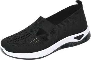 Orthopedic Walking Shoes for Swollen Feet Women Slip On Sneakers with Arch Support Comfortable Casual Loafers Plantar Fasciitis Foot Pain Relief