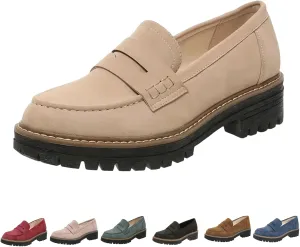 Orthoture-orthopedic Platform Loafers for Women,Wide Width Dress Shoes Ortho Comfort Shoes Slip On Penny Loafers