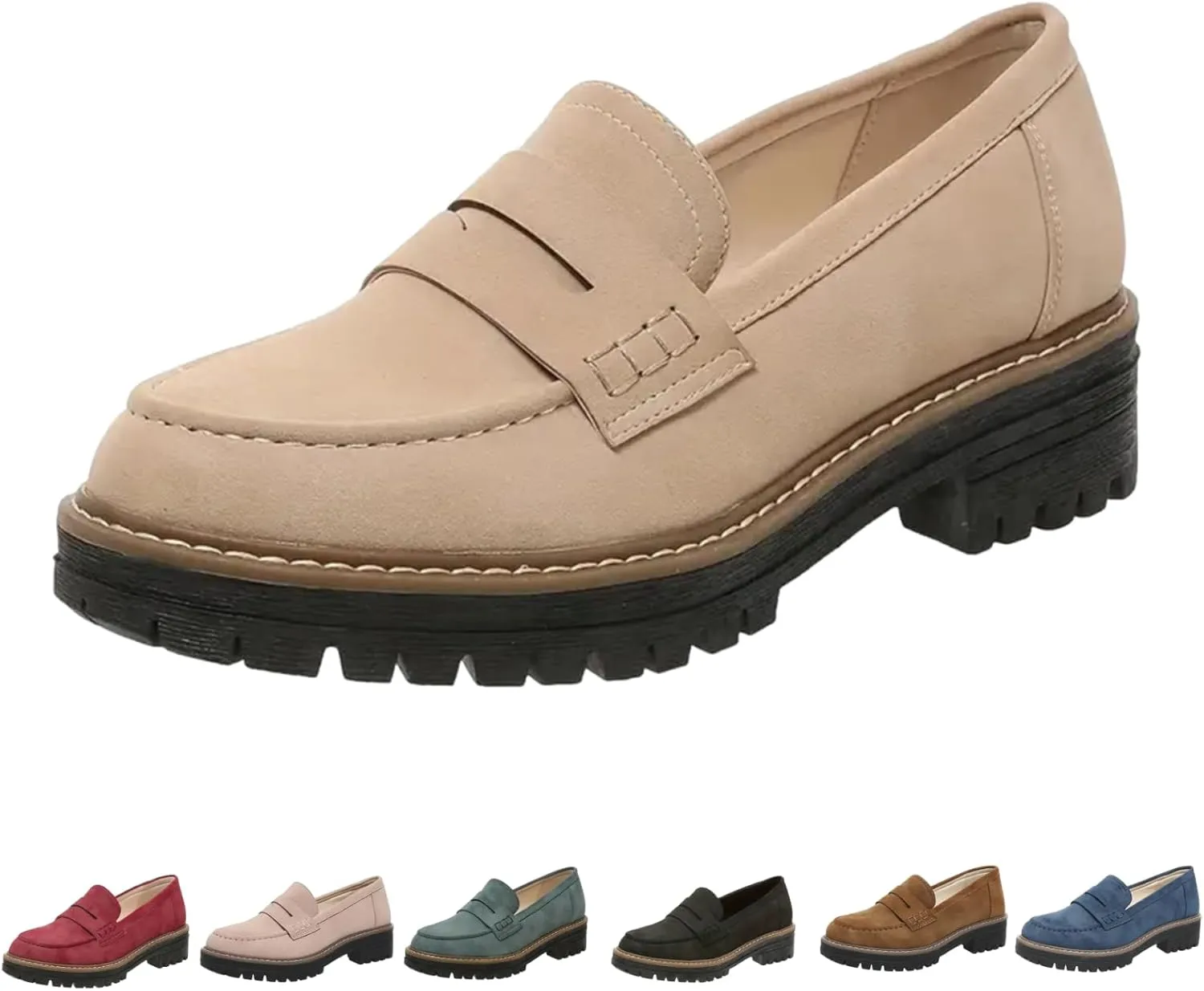 Orthoture-orthopedic Platform Loafers for Women,Wide Width Dress Shoes Ortho Comfort Shoes Slip On Penny Loafers