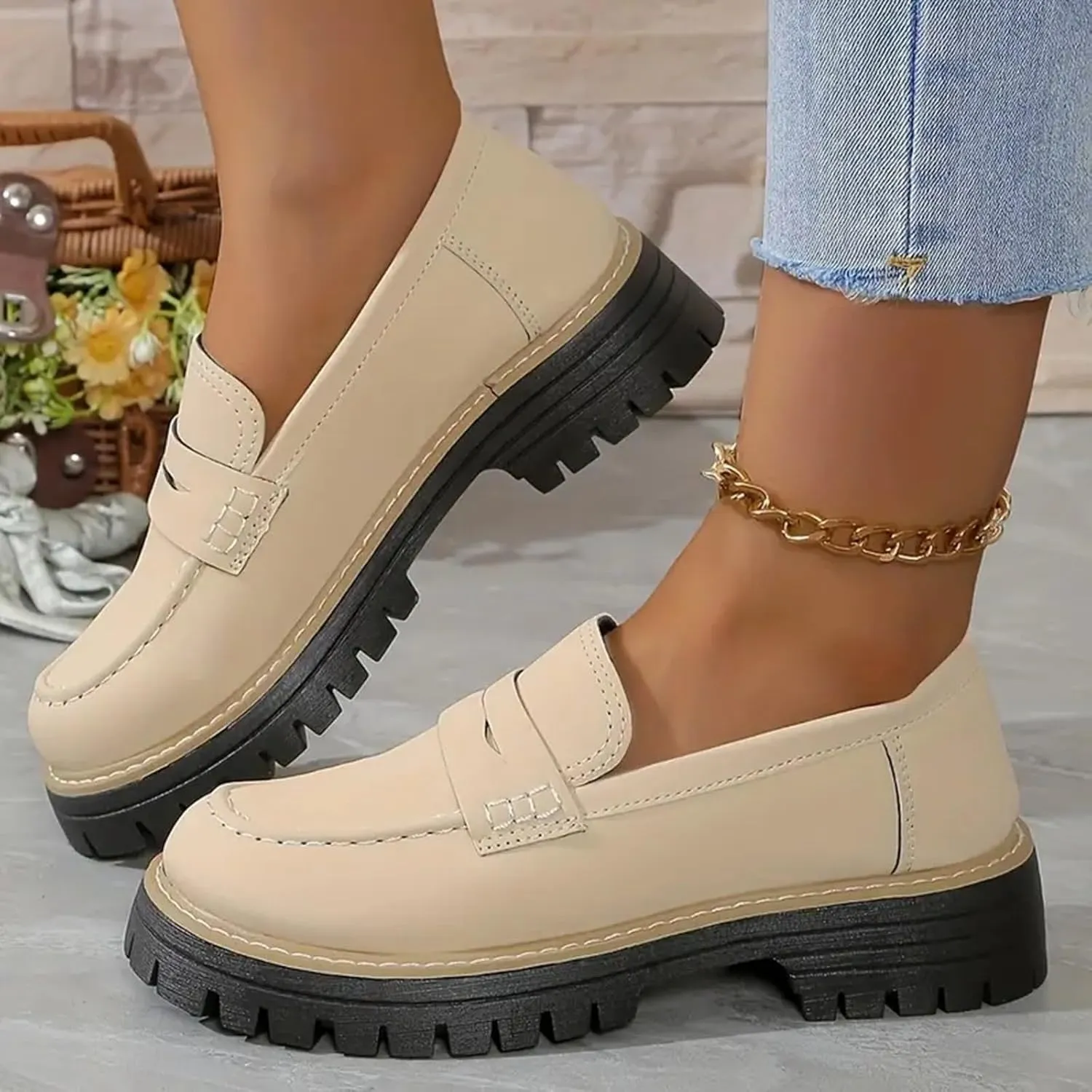 Orthoture-orthopedic Platform Loafers for Women,Wide Width Dress Shoes Ortho Comfort Shoes Slip On Penny Loafers