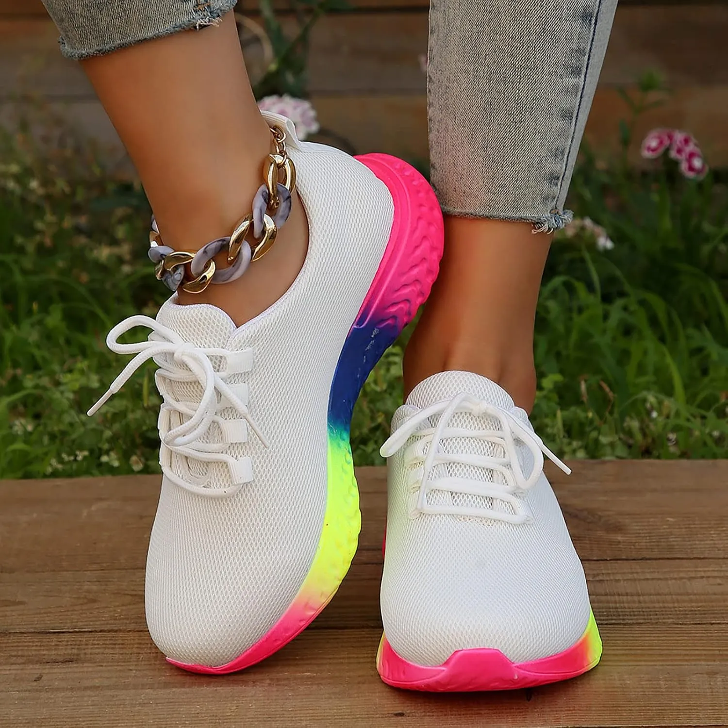 Platform Sneakers for Women Women's Shoes for Everyday Use Orthopedic Arch Support Nurse Shoes for Women Trendy High Top Sneakers for Women 2023 Black Slip On Tennis Shoes
