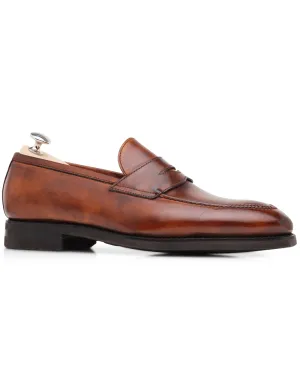 Principe Smooth Leather Penny Loafer in Cognac