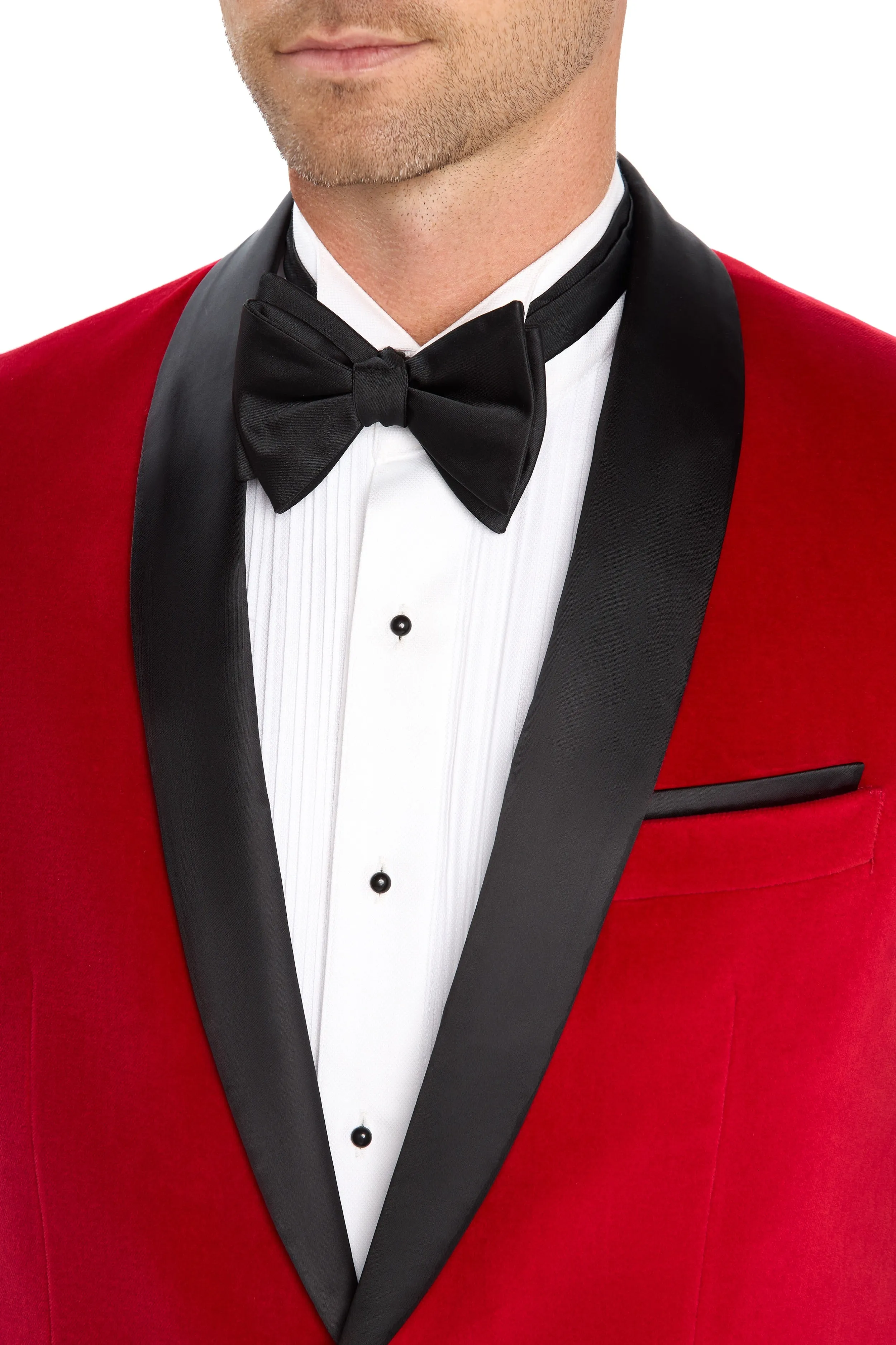 Red Velvet Shawl Lapel Tuxedo