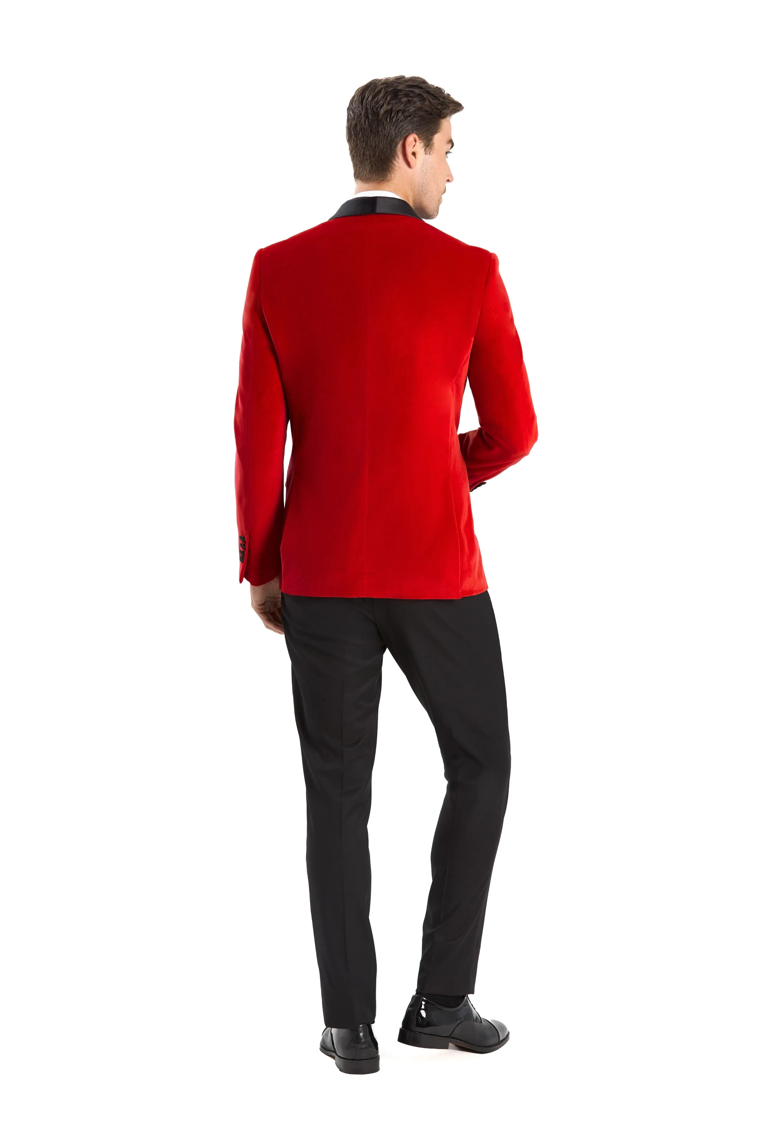 Red Velvet Shawl Lapel Tuxedo
