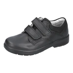 Ricosta William - Black Leather Rip Tape School Shoe