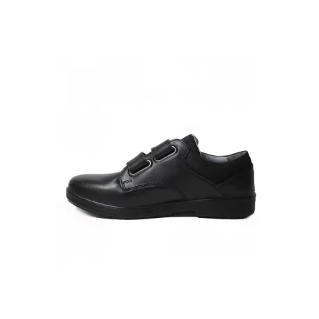 Ricosta William - Black Leather Rip Tape School Shoe