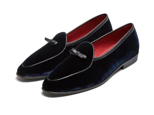 Sagan Bow in Midnight Navy Velvet