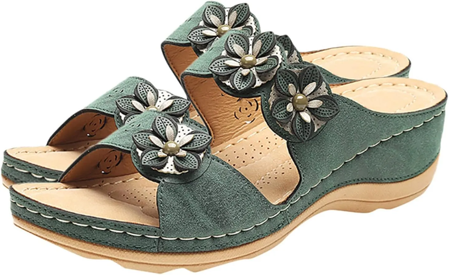 Sandals Women Comfortable, Women Premium Orthopedic Open Toe Sandals Retro Anti-Slip Summer Casual Sandals