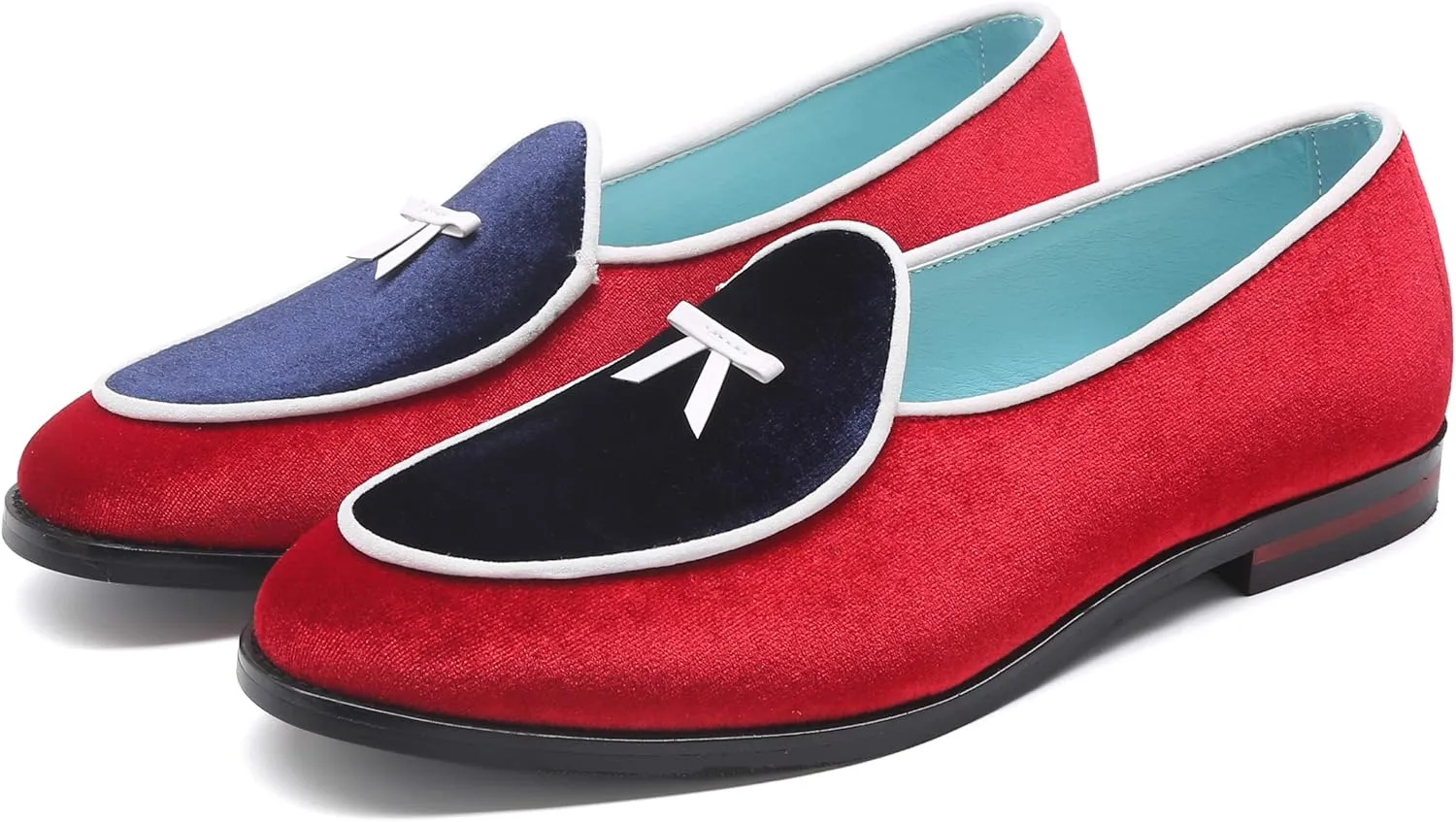 Santimon Boat Shoes Men Penny-Loafers Dress Shoes Smoking-Slippers Casual Bow Velvet Slip-on Flats