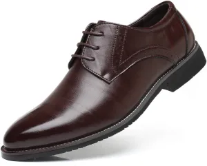 Santimon Men's Oxford Shoes Classic Formal Business Pointed Toe Lace Up Dress Shoes
