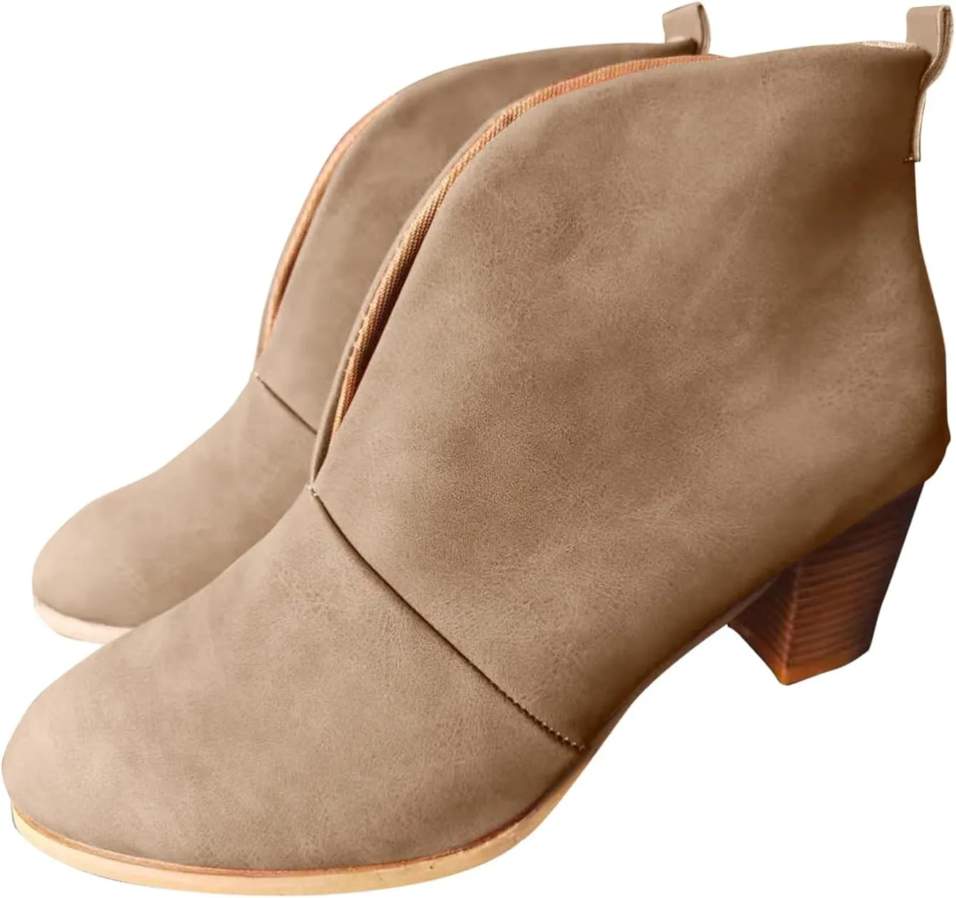 SBGMoSJ Suede Ankle Boots for Women Low Heel Wide Width Ankle Boots Women Low Heel Pink Booties Wide Width Low Heel Lace Up Boots for Women Ankle Booties Black Wedge Ankle Boot for Women