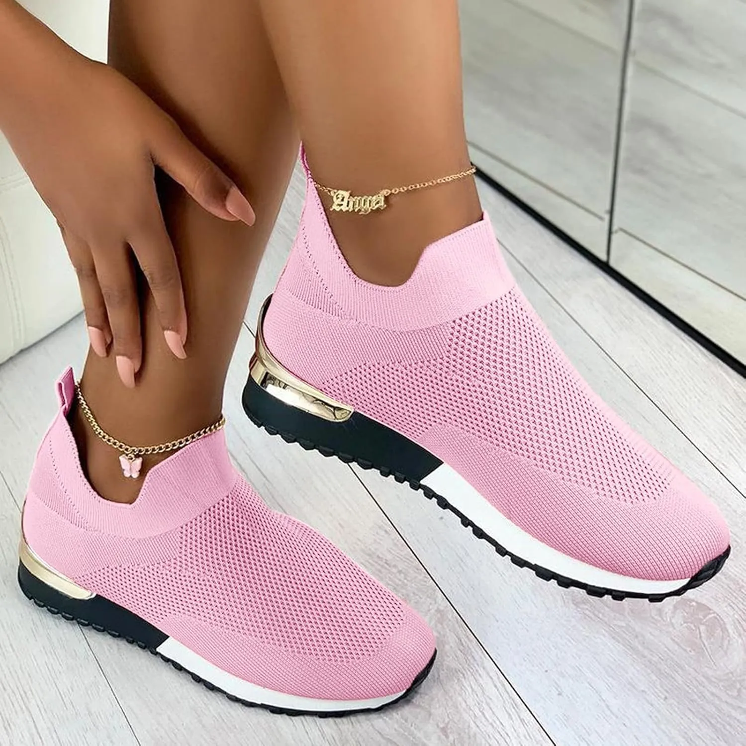 SBGMoSJ White Chunky Platform Sneakers for Women Women's Black Slip Resistant Shoes Womens Fall Shoes 2023 Casual Mules Women High Top Sneakers Wide Width Walking Shoes Athletic Shoes Women Walking