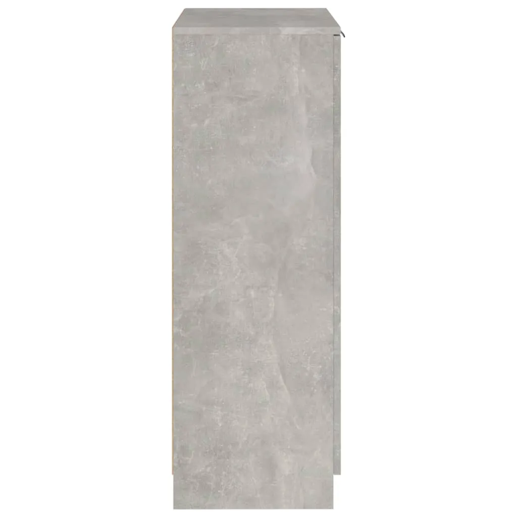 Shoe Cabinet Concrete Grey 59x35x100 cm Engineered Wood