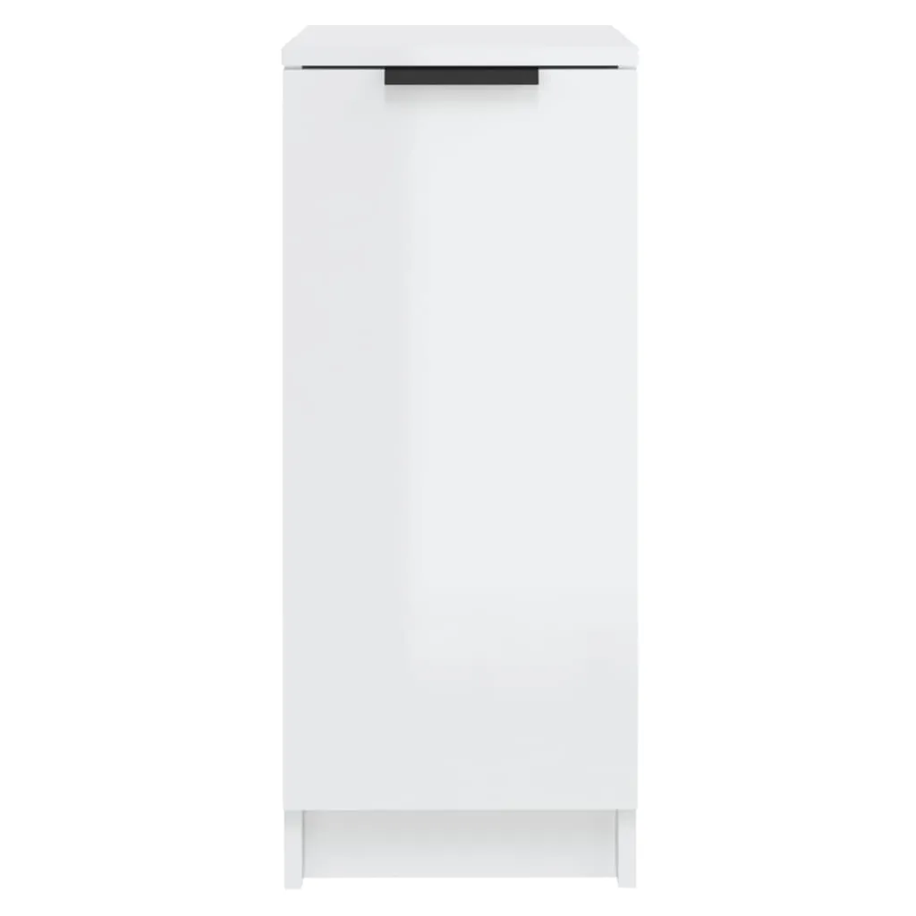 Shoe Cabinet High Gloss White 30x35x70 cm Engineered Wood