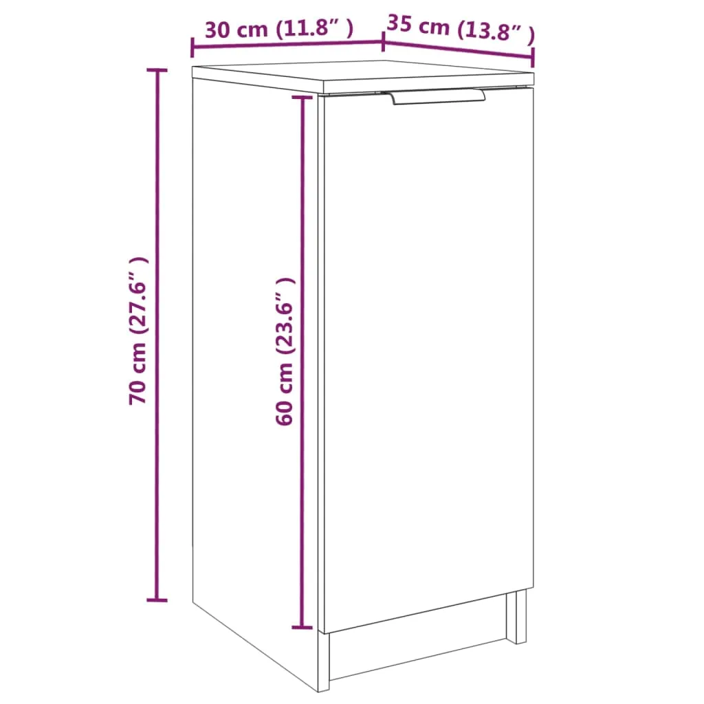 Shoe Cabinet Sonoma Oak 30x35x70 cm Engineered Wood