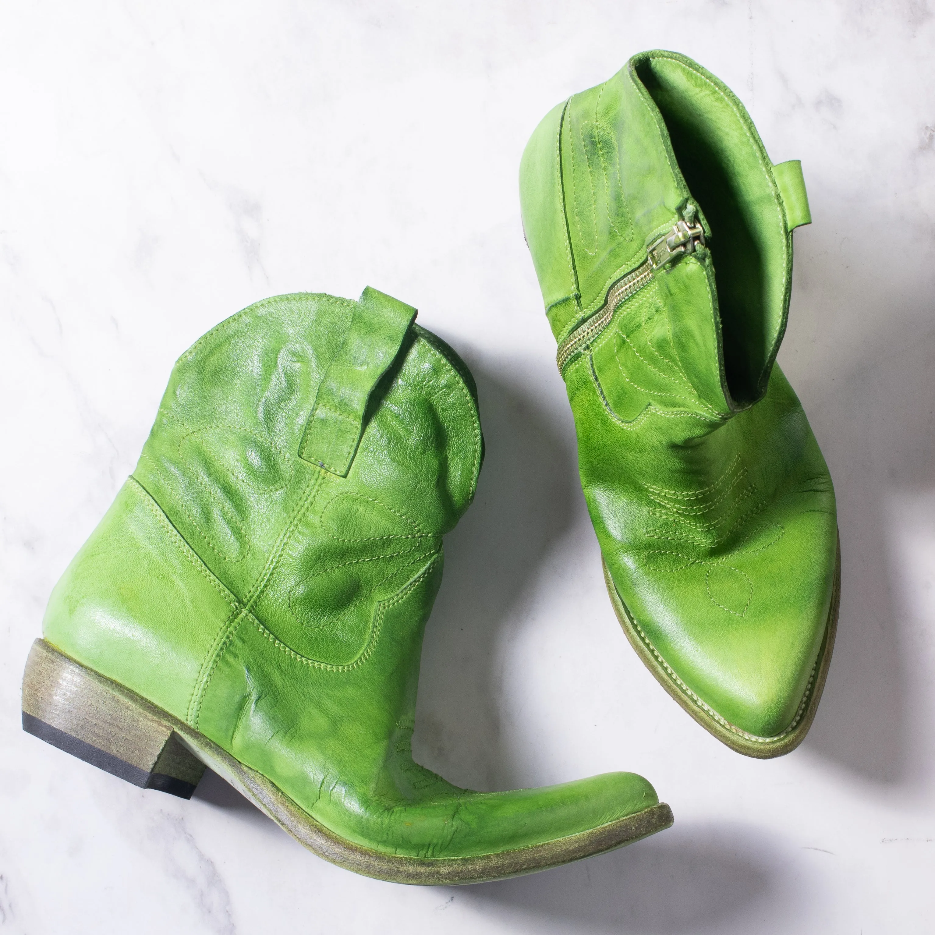 Shoto Kelly Green Cowboy Boot