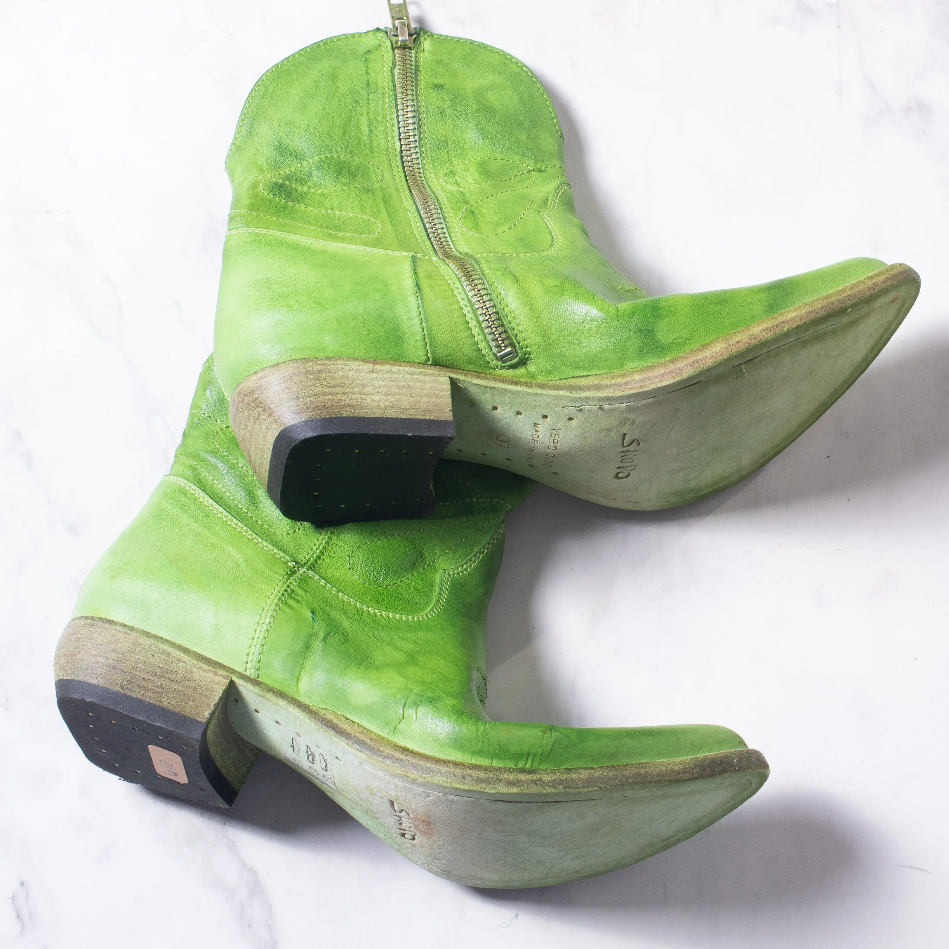 Shoto Kelly Green Cowboy Boot