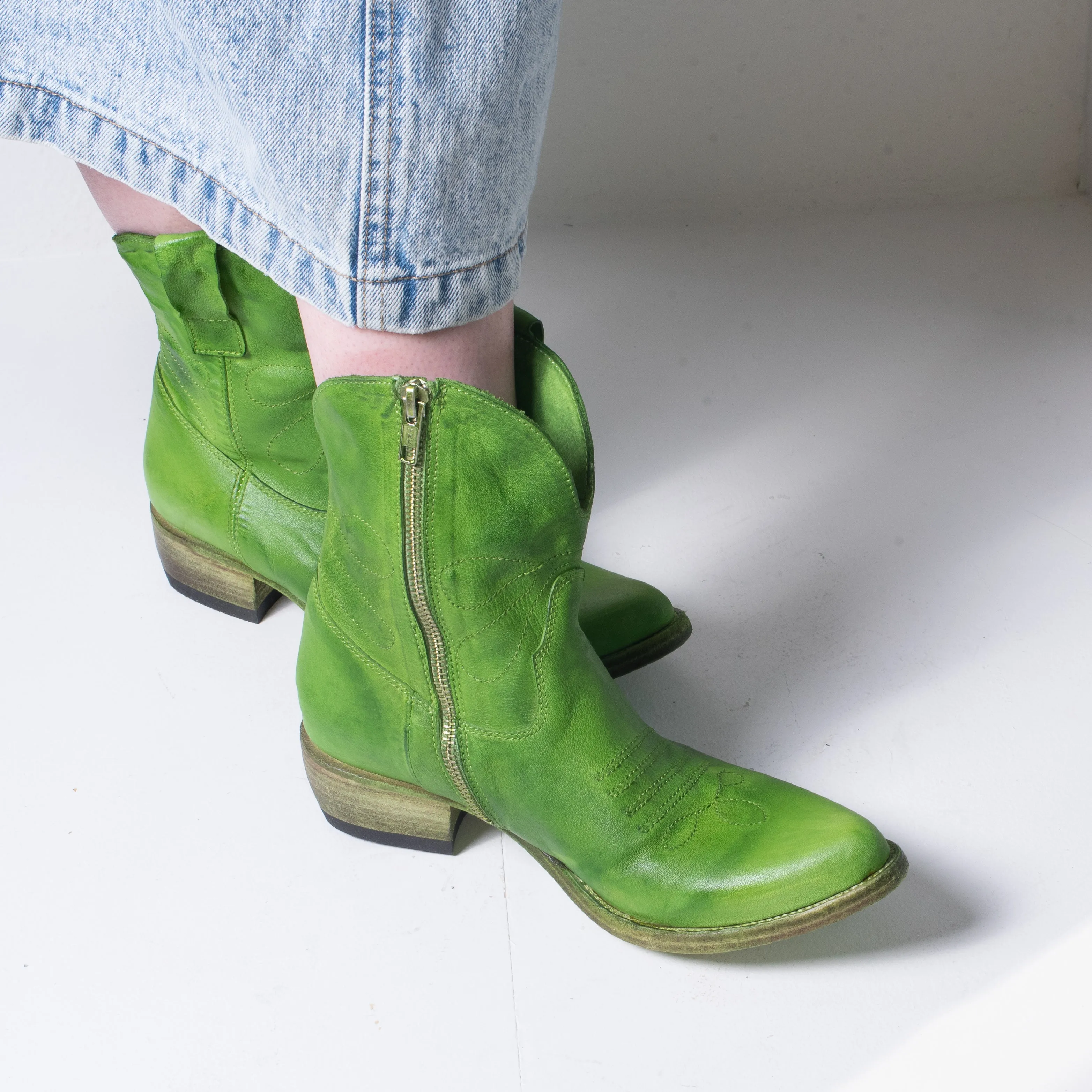 Shoto Kelly Green Cowboy Boot