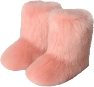 Slip on Winter Boots for Women Cute Snow Boot Women Wide Waterproof Winter Boots Slip on Womens Wide Snow Boots for Women Waterproof Botas De Invierno Contra Agua Mujer