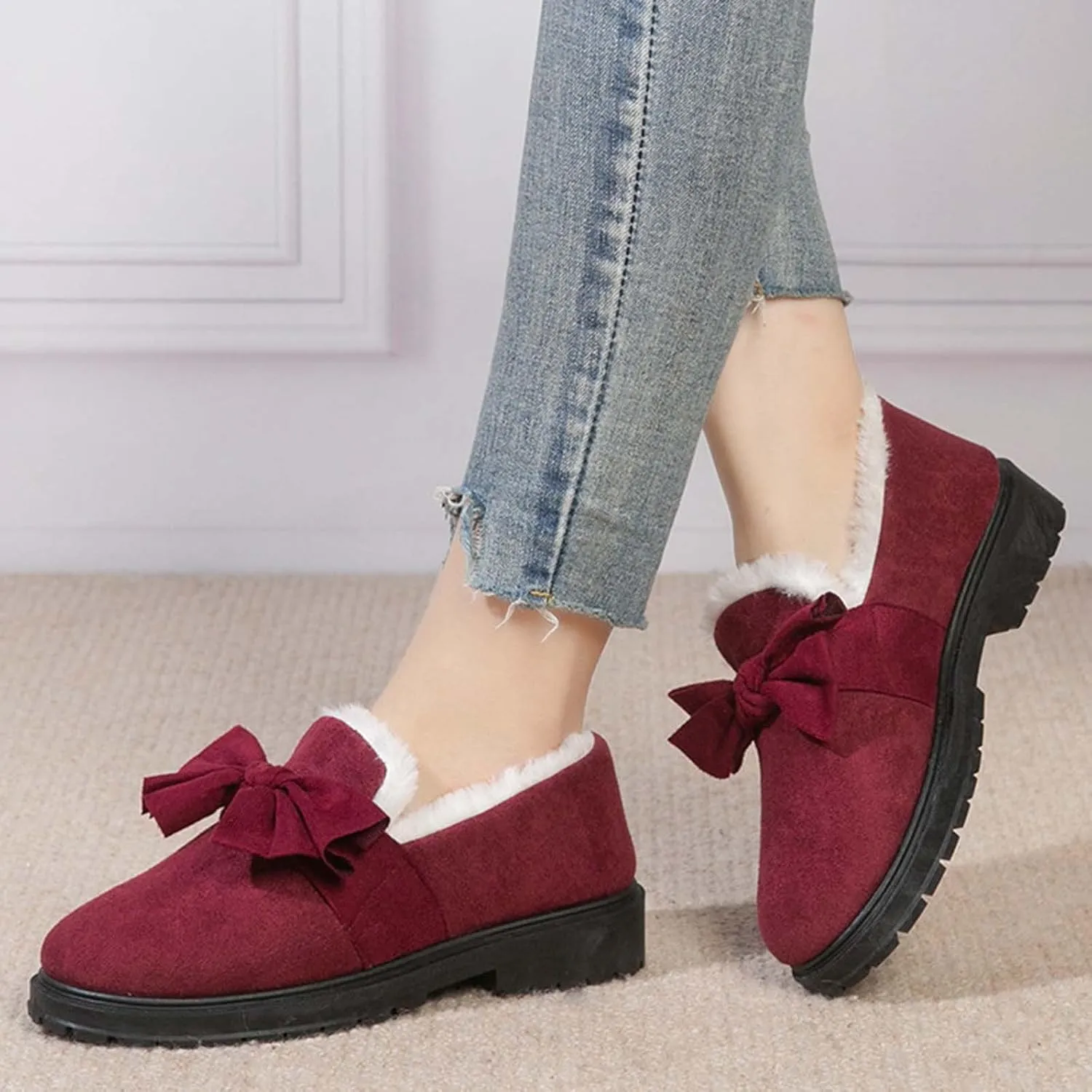 Snow Boots for Women Waterproof Boots Waterproof Short Rain Boots Plush Lined Snow Boots Teens Winter Boots 2024