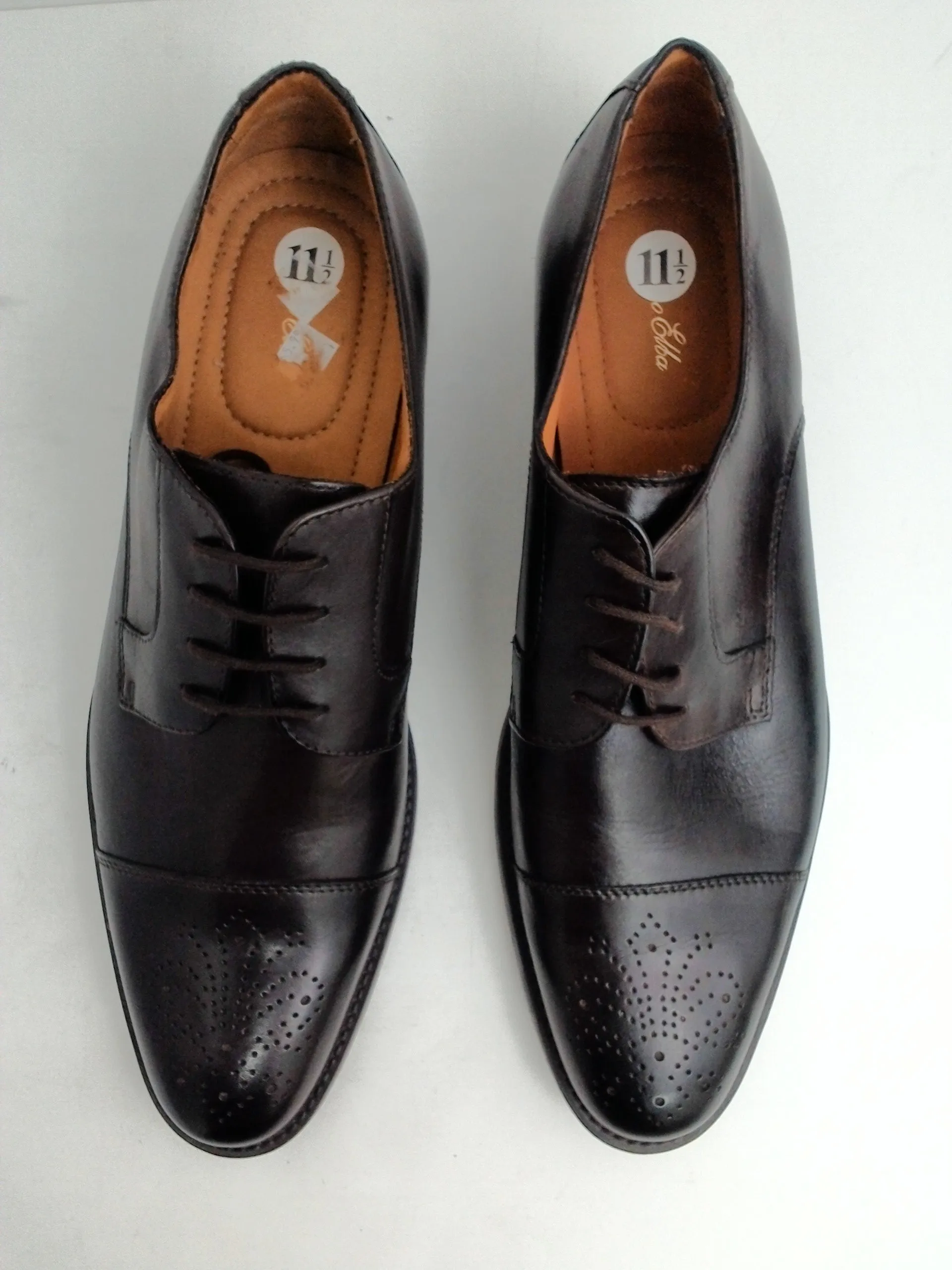 Tasso Elba Men's Oxford, Dark Brown, Leather, Size 11.5 M