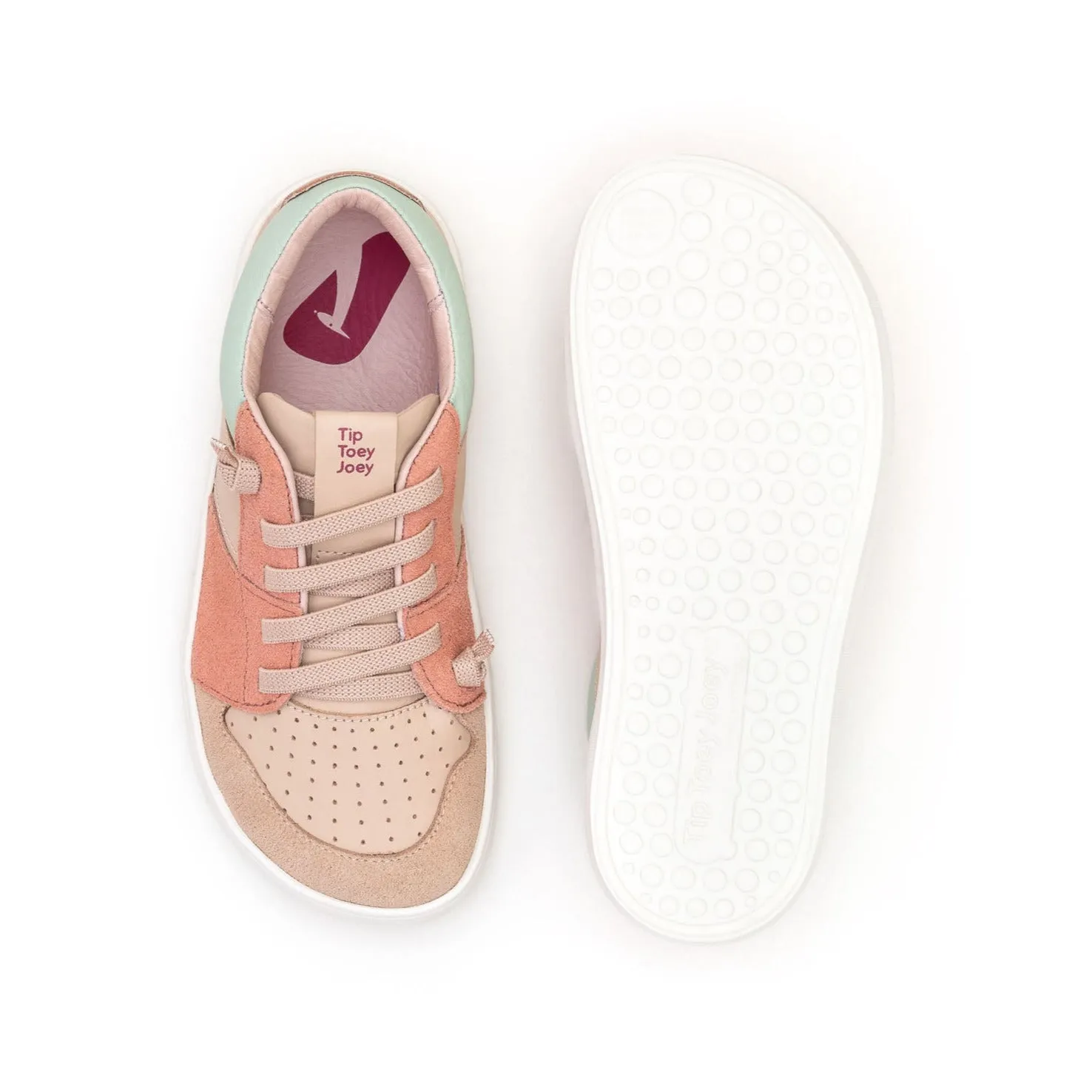 Tip Toey Joey Kids OLLIE Sneakers - Rose Smoke Suede / Yogurt