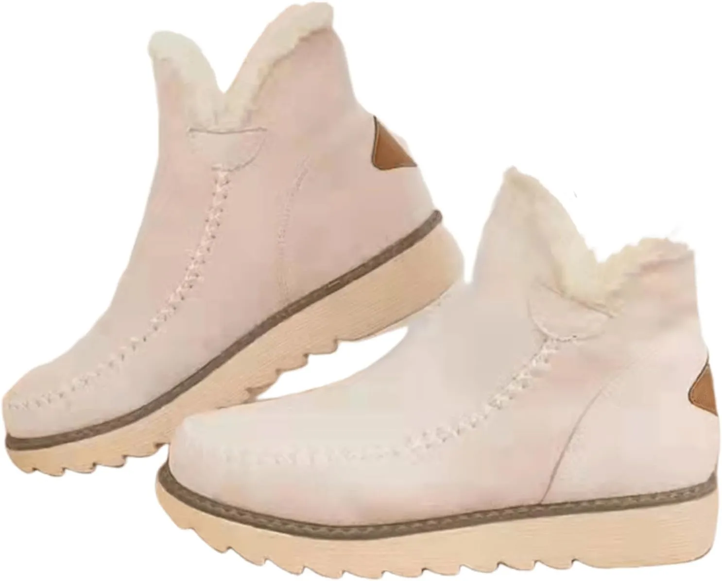 Trending Winter Boots For Women 2024 High-top Snow Boots Slip on Warm Outdoor Fur Lined Ankle Booties Loafers Shoes