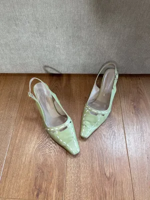 Vintage Light Green Mules
