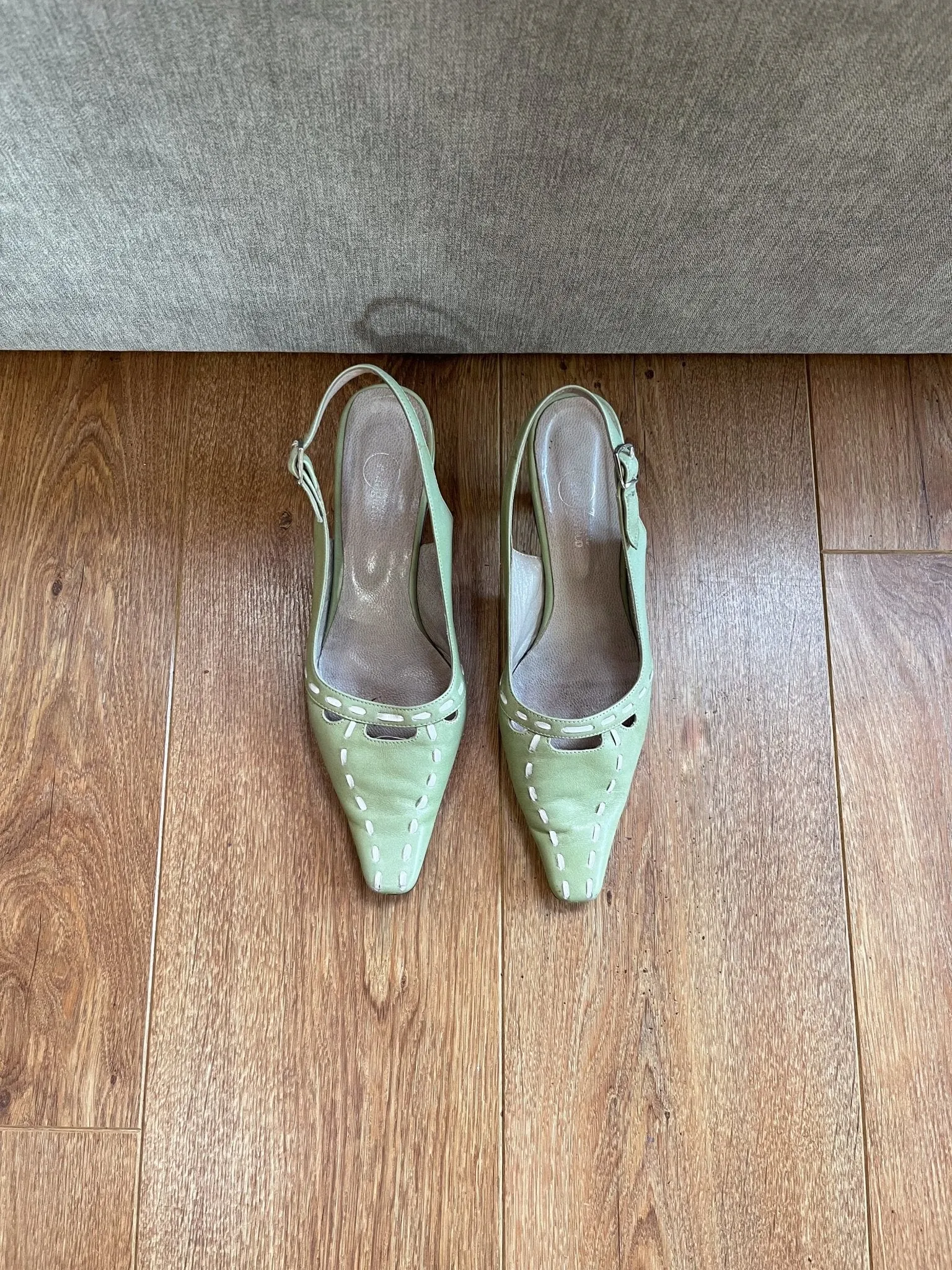 Vintage Light Green Mules