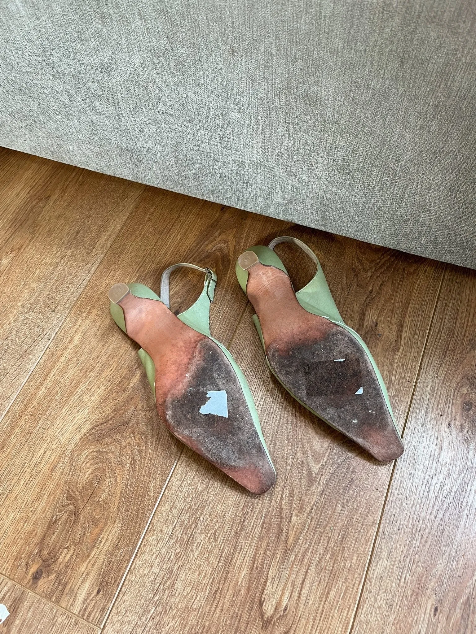 Vintage Light Green Mules