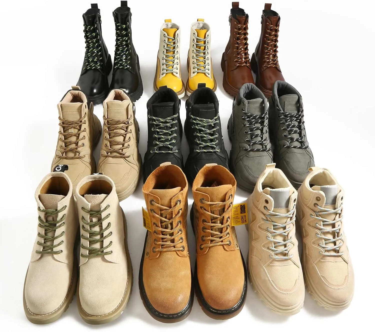 VSUDO Round Shoe Laces for Hiking Boots, 5/32 Inch Shoestrings for Outdoor Work Shoes, Thick Climbing Shoelaces for Boots