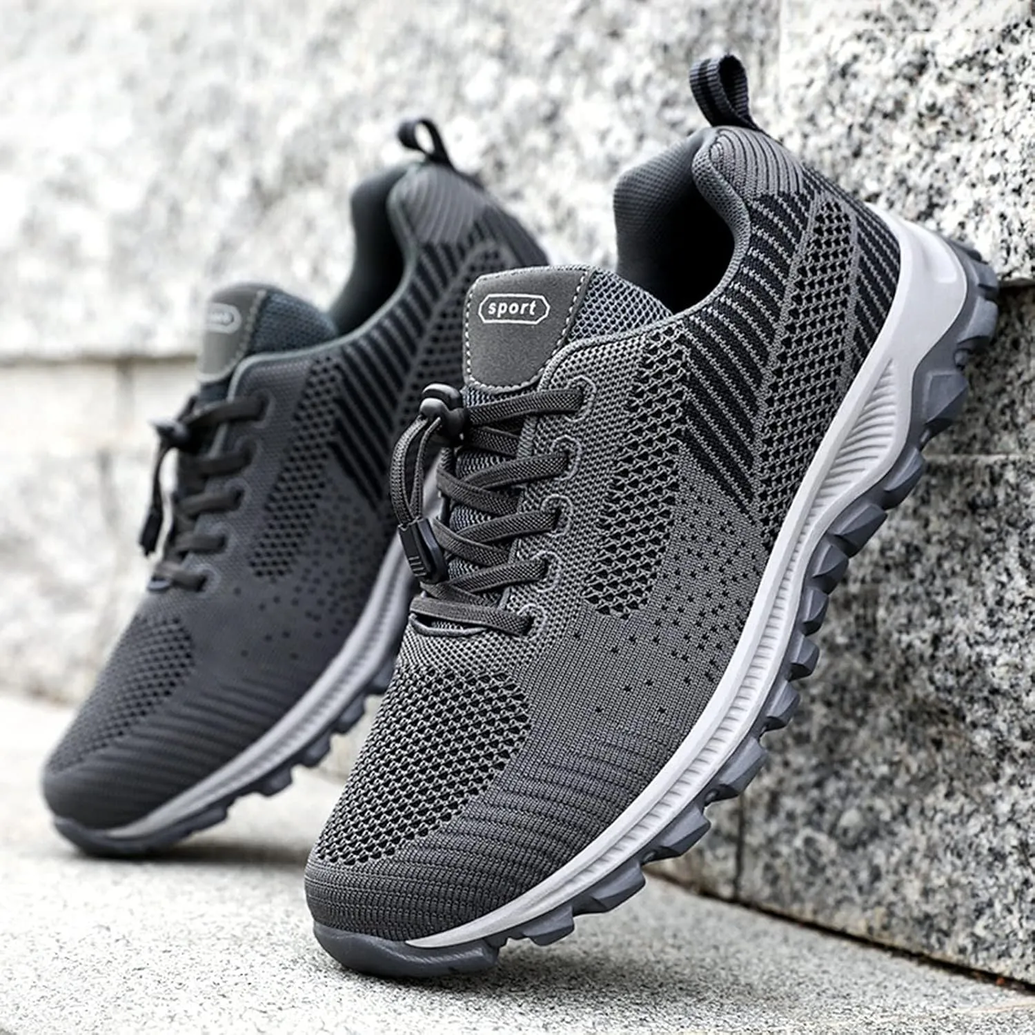 Walking Shoes Tennis Comfortable Fashion Summer Men Breathable Mesh Shallow Mouth Slip On Lightweight Casual Shoes