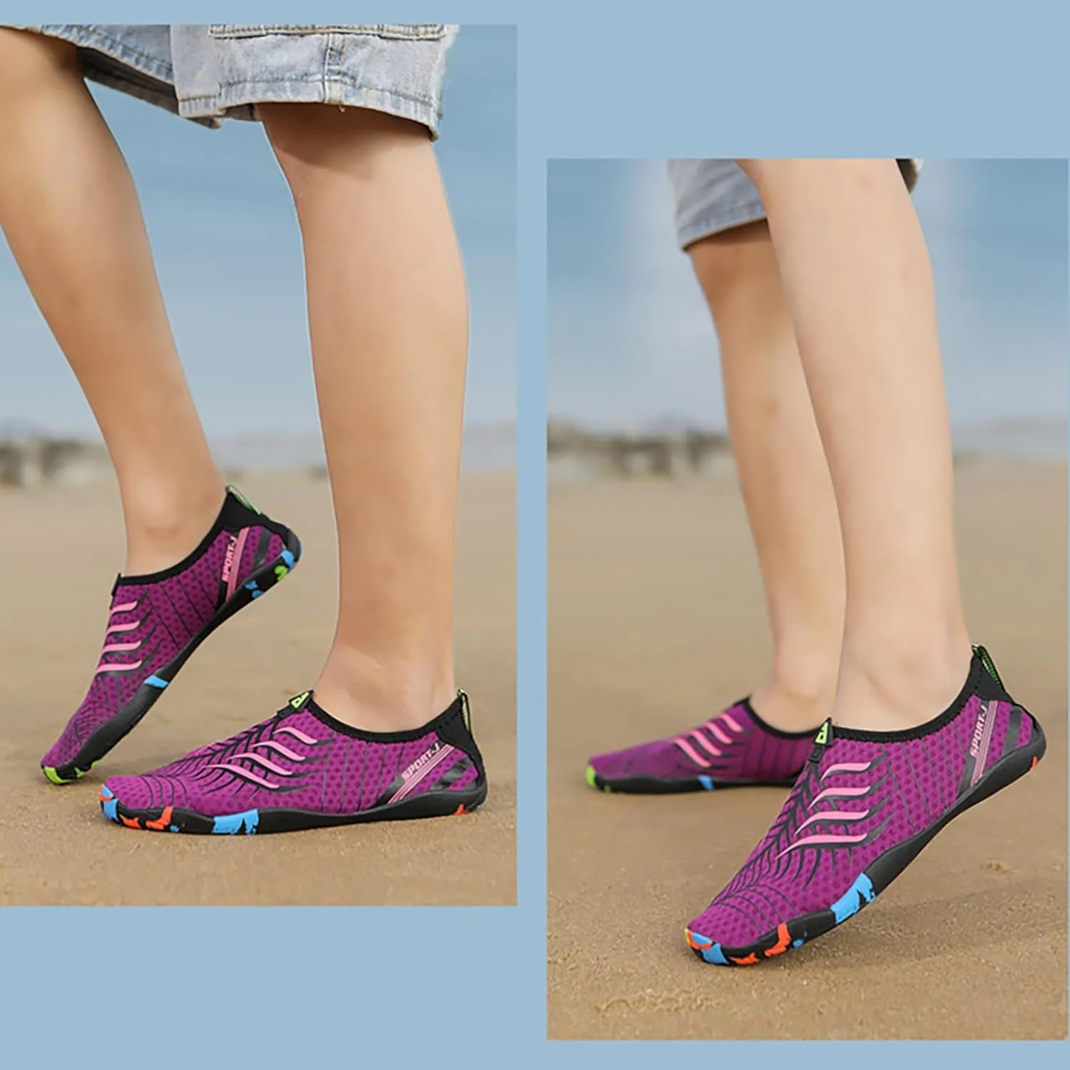 Water Shoes Barefoot Quick Dry Aqua for Women Men Beach Swim Pool Surf Yoga Hiking Kayaking Lightweight Non Slip Outdoor Sports