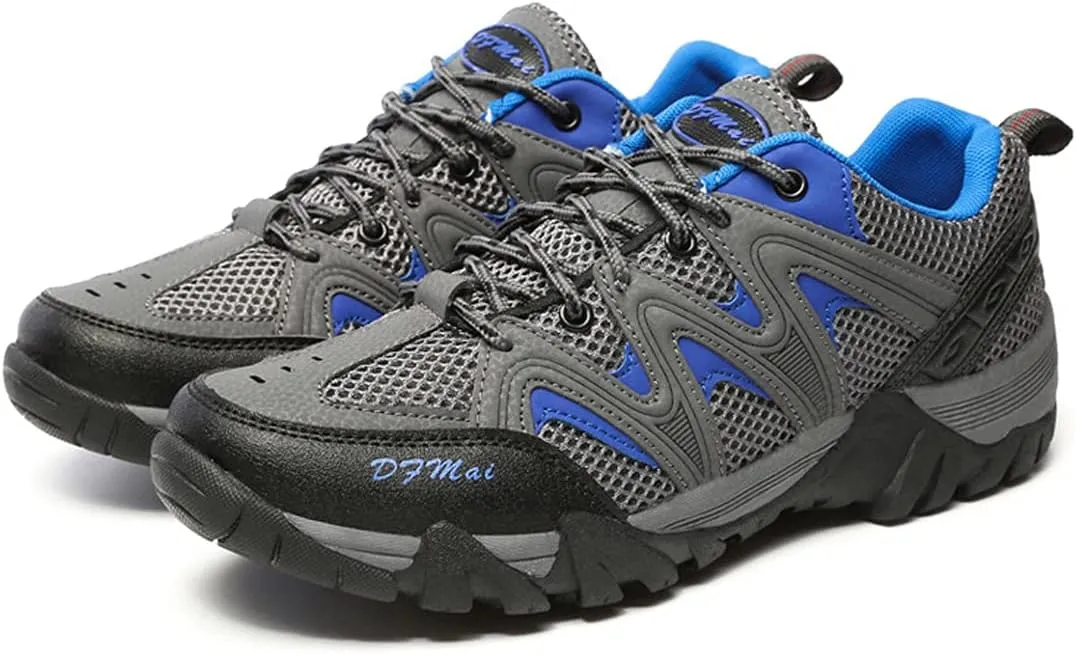 Waterproof Trekking Boots for Mens Womens Hiking Boots Outdoor Hiking Trekking Climbing Fishing Shoes Lightweight Trainers