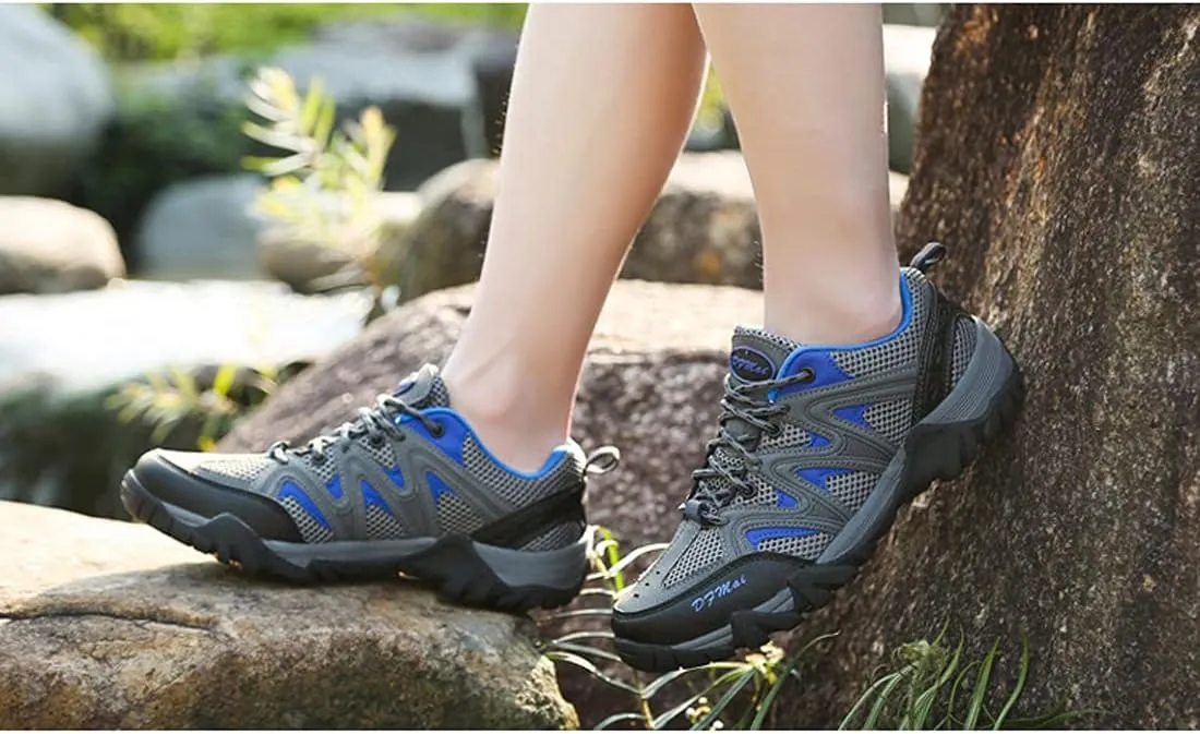 Waterproof Trekking Boots for Mens Womens Hiking Boots Outdoor Hiking Trekking Climbing Fishing Shoes Lightweight Trainers