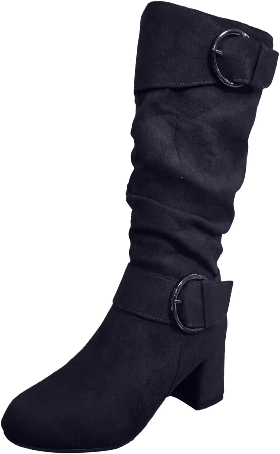 Wide Calf Rain Boots for Women Plus Size Fashion Women Solid Autumn Winter Thick Sole Wedge Boots for Women Wide Calf