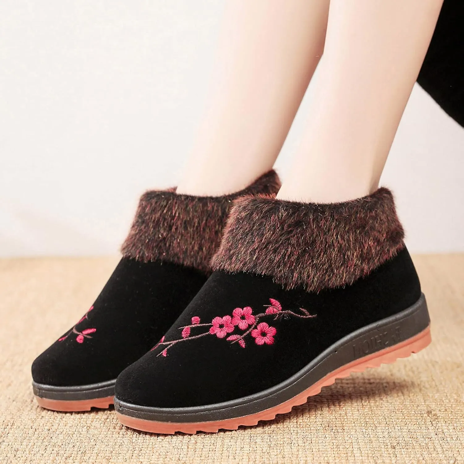 Winter Boots for Men Women's Snow Boots Size 8.5 Furry Boots Duck Boots Women's Classic Mini Boots Winter Suede Anti-Slip Ankle Snow Boots of Today
