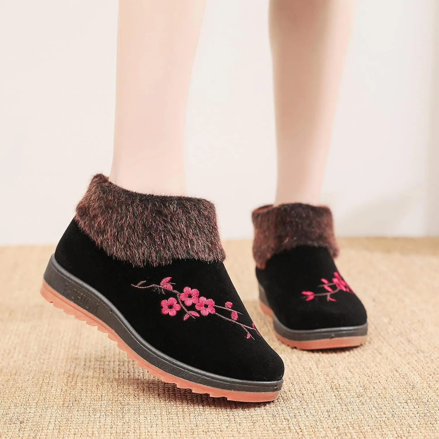 Winter Boots for Men Women's Snow Boots Size 8.5 Furry Boots Duck Boots Women's Classic Mini Boots Winter Suede Anti-Slip Ankle Snow Boots of Today
