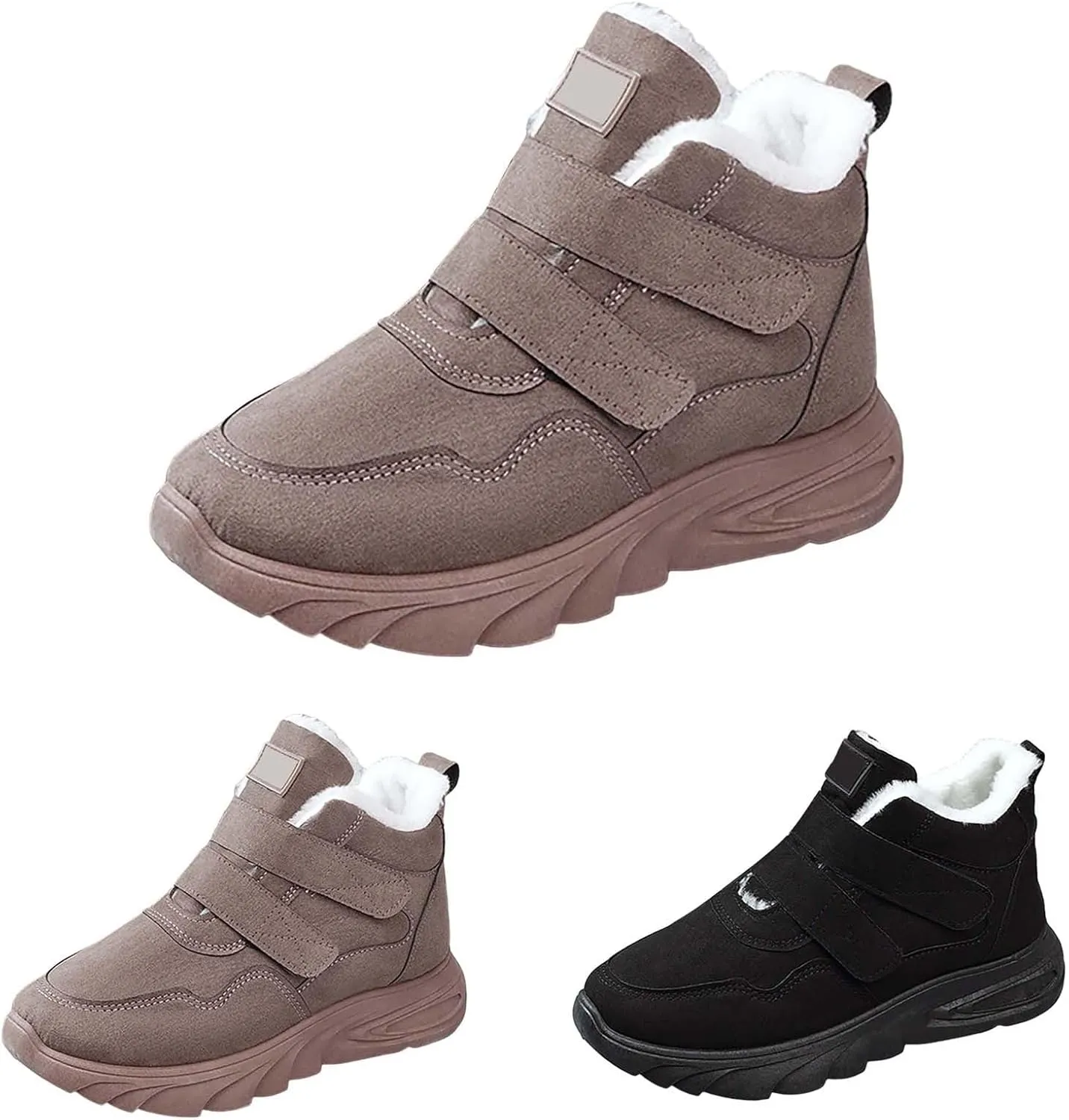 Winter Boots for Women Snow Shoes for Women Plush Ankle Boots Waterproof Plush Lined Boots Lightweight Ladies Shoes