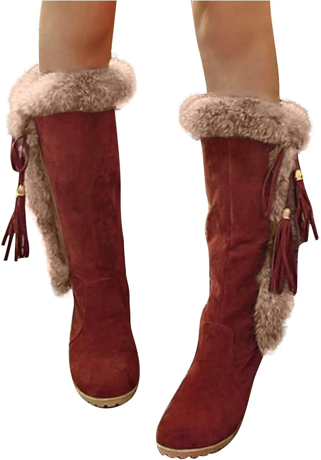Winter Combat Boots for Women Waterproof Snow Non Slip Non Slip Winter Boots Wide Women Winter Boots Size 9 Warm Winter Boots for Women Waterproof Botas De Invierno Tacon Alto Para Mujer Elegantes