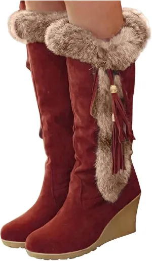 Winter Combat Boots for Women Waterproof Snow Non Slip Non Slip Winter Boots Wide Women Winter Boots Size 9 Warm Winter Boots for Women Waterproof Botas De Invierno Tacon Alto Para Mujer Elegantes