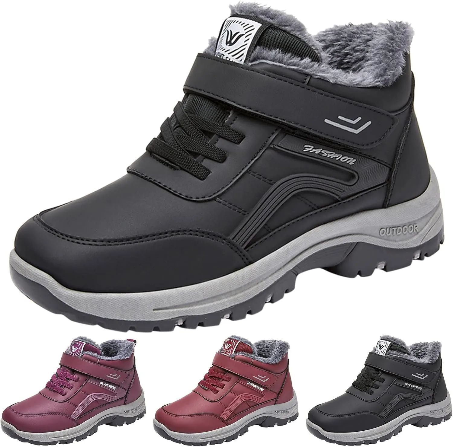 Winter Snow Boots for Women Extra Wide Calf Women's Slip on Work Boots Waterproof Womens Winter Warm Knee High Down Snow Boots Waterproof Zapatos De Nieve Para Mujer Botas De Trabajo Para Nieve