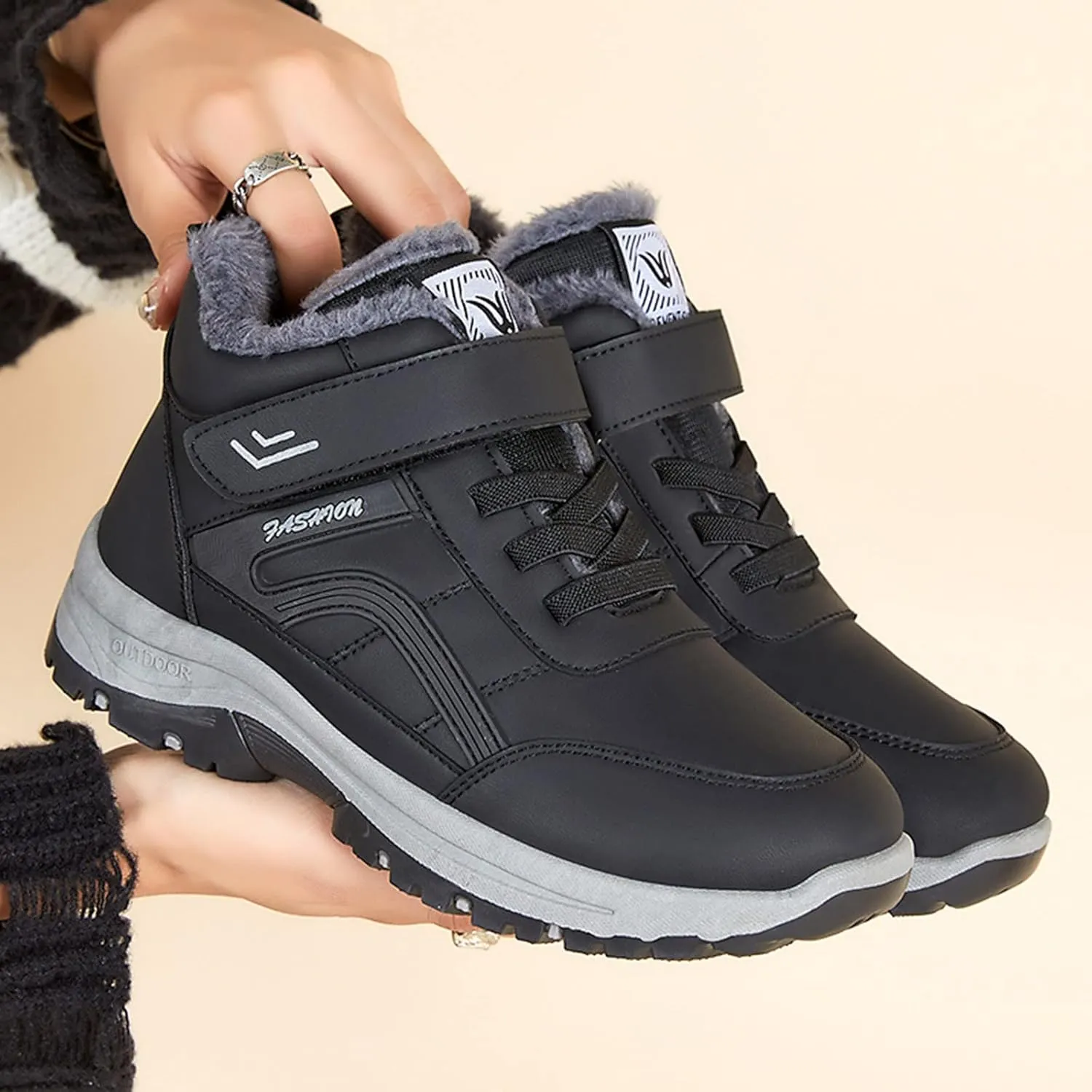 Winter Snow Boots for Women Extra Wide Calf Women's Slip on Work Boots Waterproof Womens Winter Warm Knee High Down Snow Boots Waterproof Zapatos De Nieve Para Mujer Botas De Trabajo Para Nieve