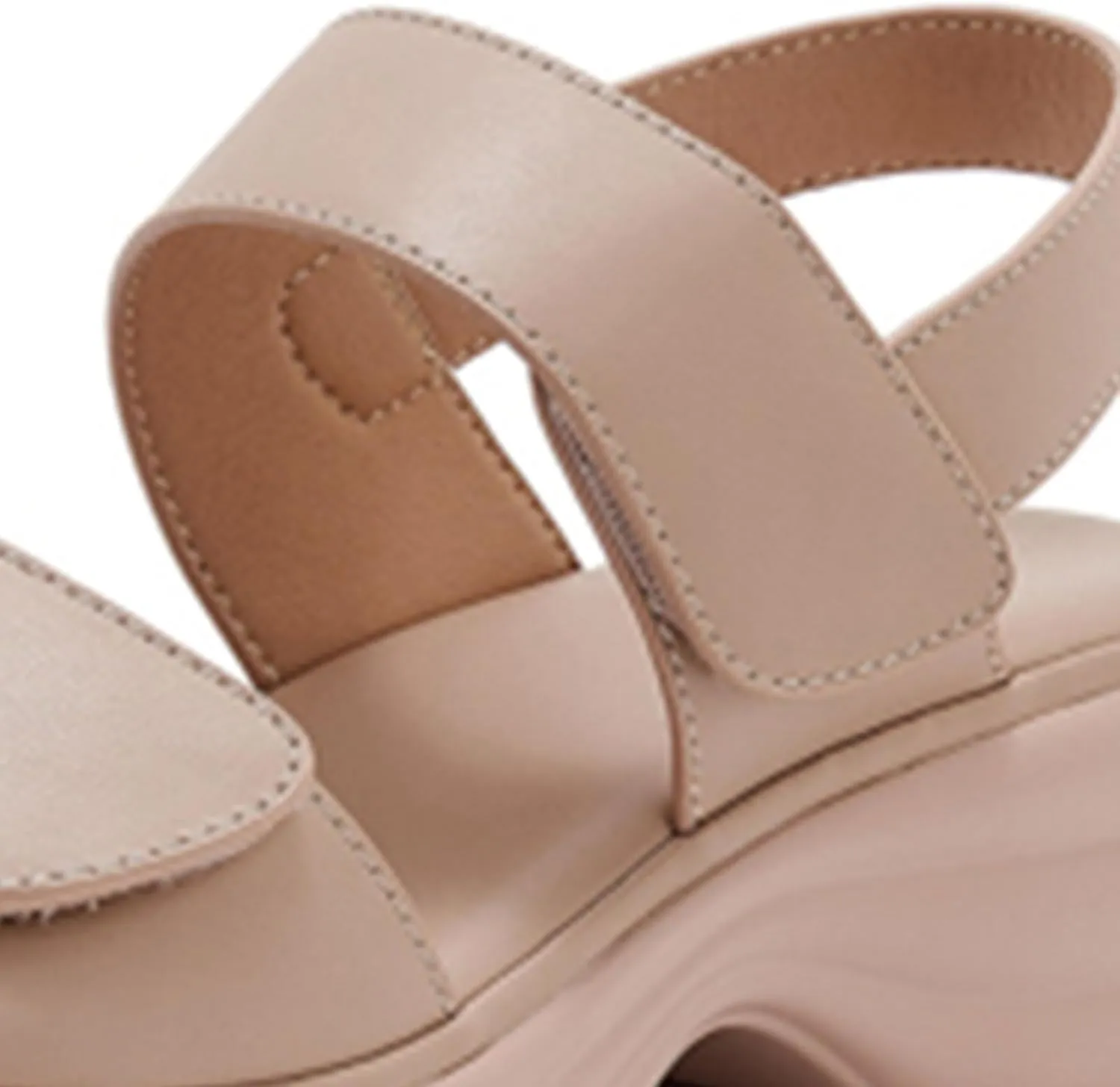 Women Platform Sandals Platform Flat Walking Sandals Comfortable Slip On Casual Summer Beach Slip On Shoes