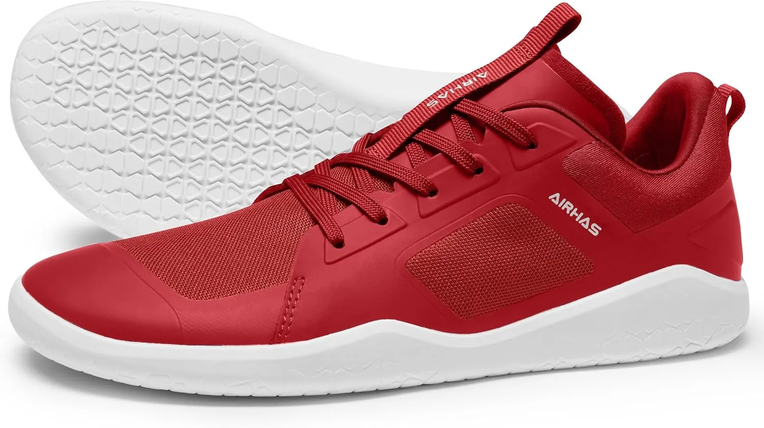 Womens Barefoot Shoes Minimalist Gym Shoes for Women Lightweight Cross Training Running Shoes(Red,6.0)