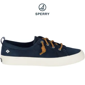 Women's Crest Vibe Washable Leather Sneakers - Navy (STS82400)