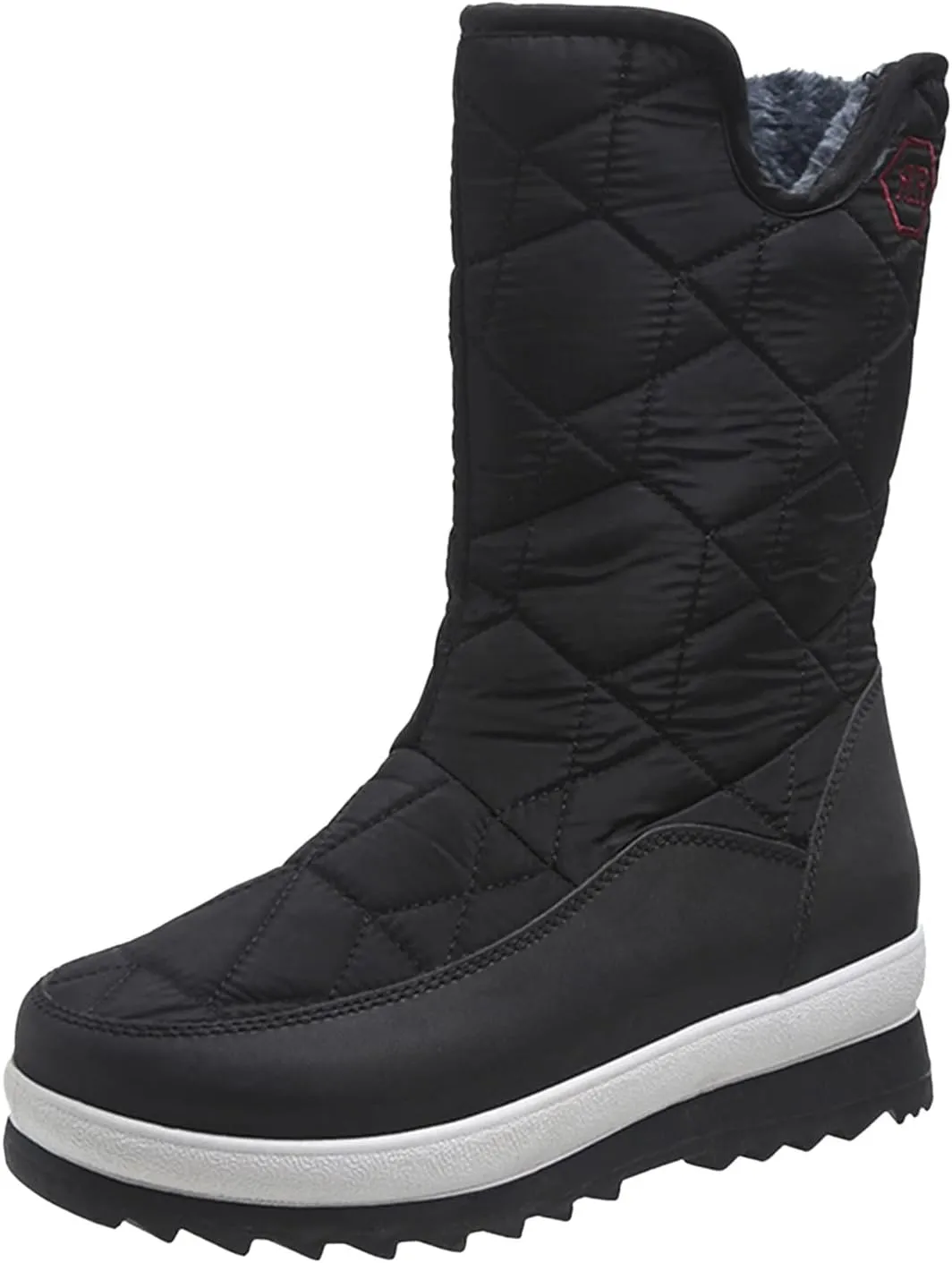 Womens Mens Winter Boots Waterproof Hiking Boots Outdoor Sneaker Boots Cold Weather Fur Lined Short Ankle Booties Duck Boots