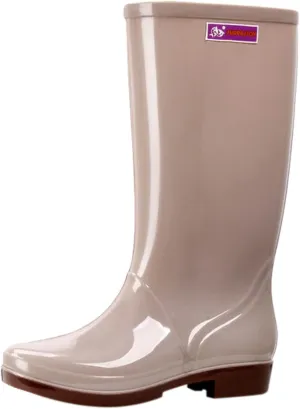Women's Mid Calf Rain Boots Solid Color Waterproof Rubber Boots Short Garden Shoes Comfy Walking Boots Hunting Boots