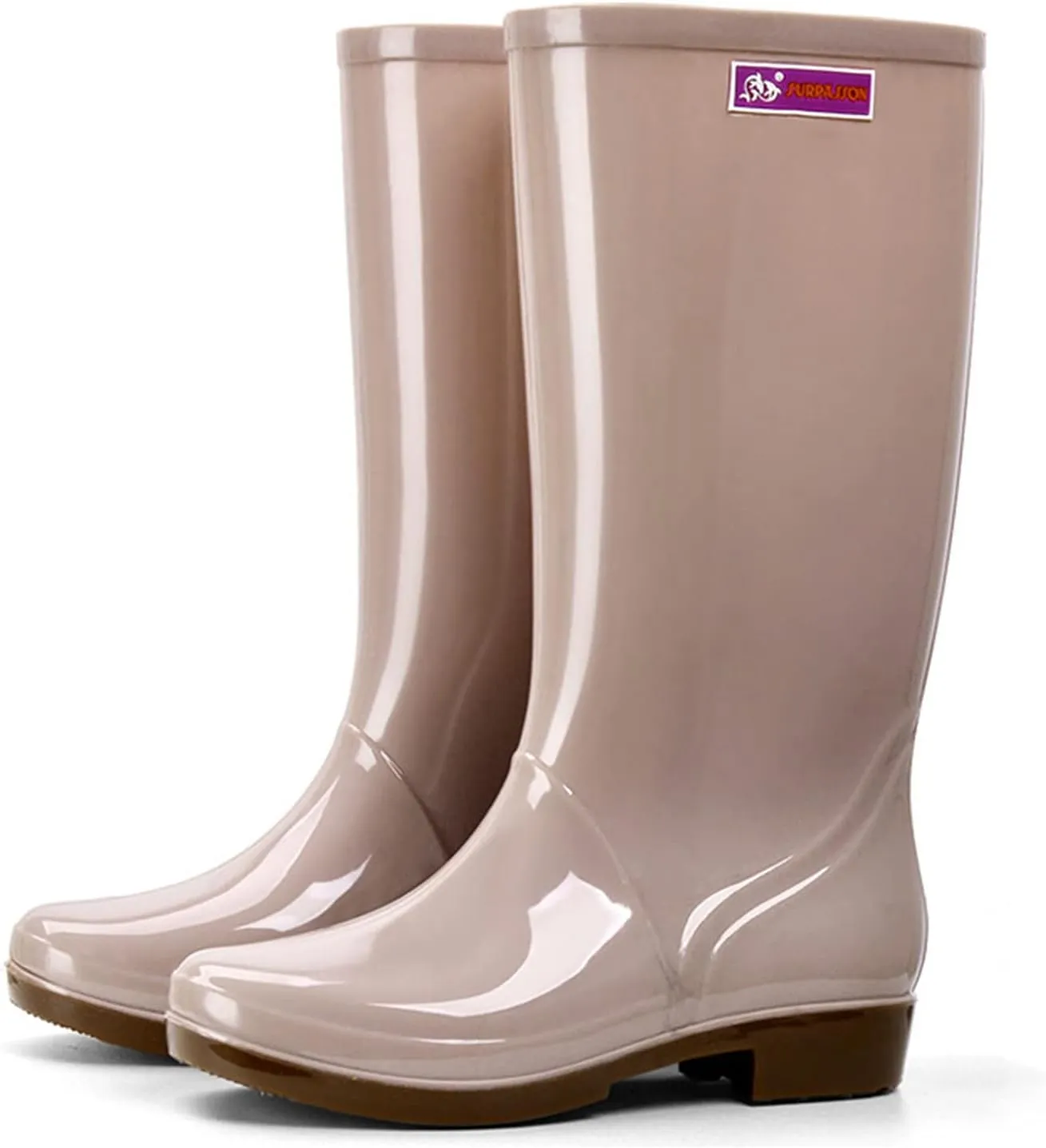 Women's Mid Calf Rain Boots Solid Color Waterproof Rubber Boots Short Garden Shoes Comfy Walking Boots Hunting Boots