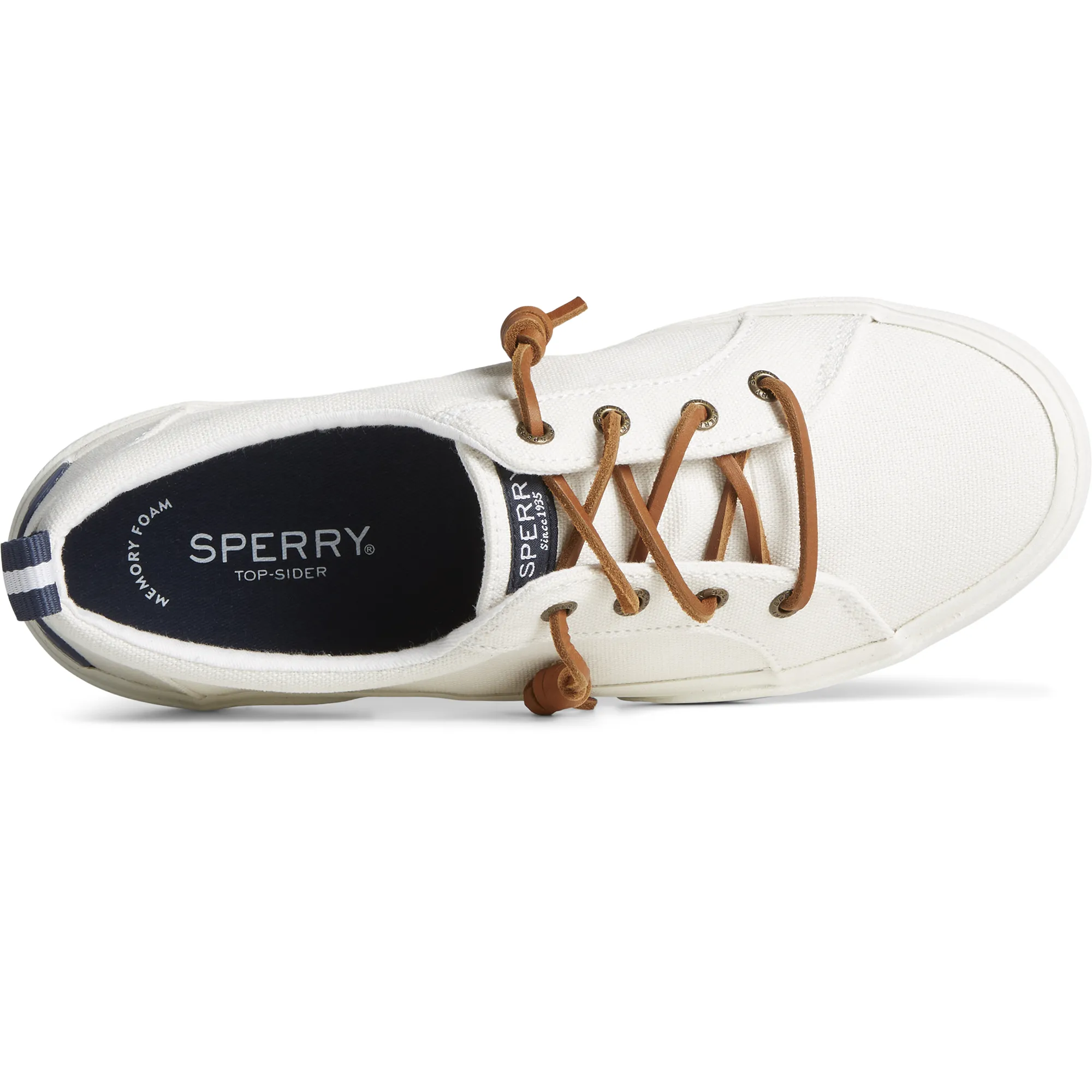 Women's Pier Wave Canvas Sneakers - White (STS85102)